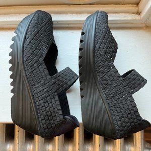 Bernie Mev. LULIA signature wedge EUC, Black, Sz. 39